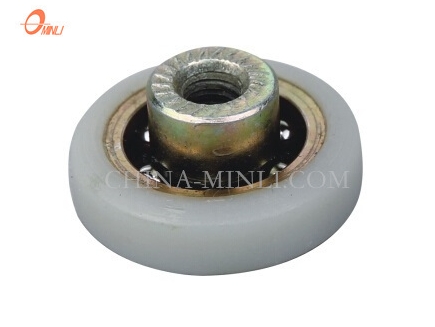 Roda de polia de nylon com rolamento branco, rolo de acessórios para porta de janela deslizante (ML-AF011)