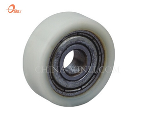 Rolo de roda de nylon com rolamento branco para janelas e portas (ML-AF013)