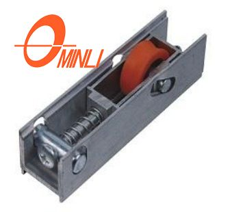 Hardware de janela deslizante de porta de nylon único rolo com rolamento de esferas de alumínio (ML-GS017)