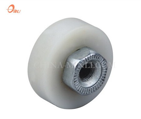 Rolo de roda de nylon com rolamento branco para janela e porta (ML-AF018)