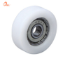 Rolo de roda de nylon com rolamento branco para janelas e portas (ML-AF013)