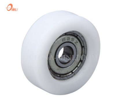 Rolo de roda de nylon com rolamento branco para janelas e portas (ML-AF013)