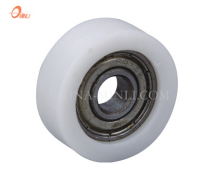 Rolo de roda de nylon com rolamento branco para janelas e portas (ML-AF013)