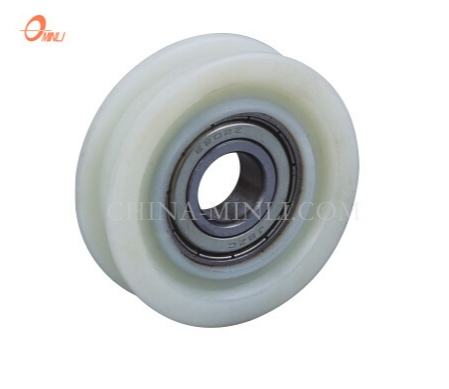 Rolo de sistema de porta de janela deslizante de acessórios de hardware de roda de nylon branco (ML-AH003)